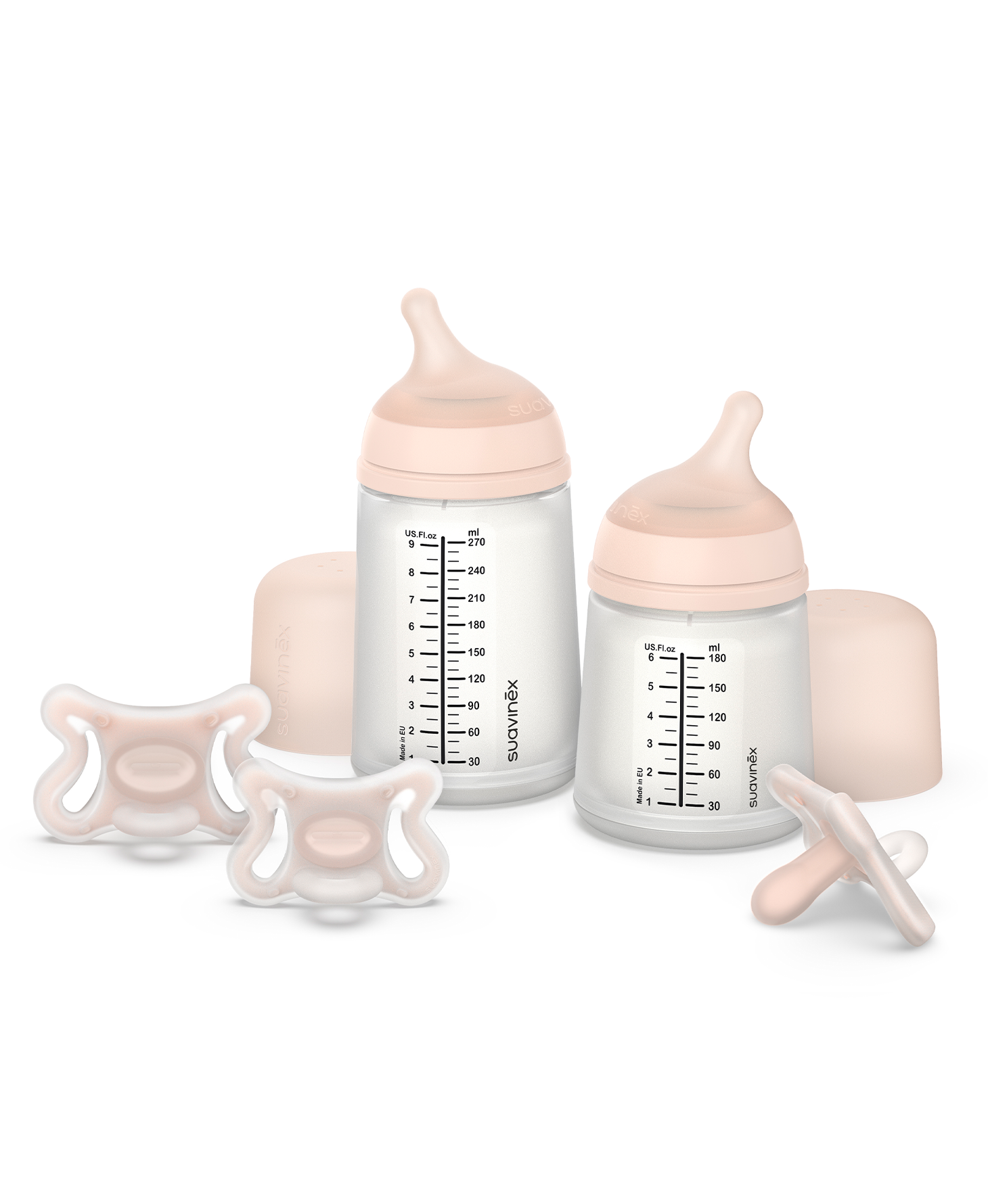 SET DE START BIBERON ANTICOLICI 180 ml + SUZETĂ -2 – 2 luni ZERO ZERO SUAVINEX